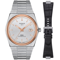 TISSOT 天梭官方授權 PRX POWERMATIC 80 經典旗艦機械錶-T1374072103100/40mm