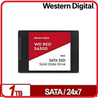 WD 紅標 SA500 1TB SSD 2 . 5吋NAS固態硬碟 WDS100T1R0A NAS專用硬碟SSD 5年保固