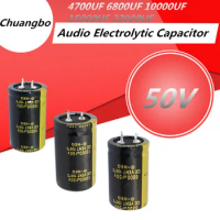 2Pcs 50V 4700UF 6800UF 10000UF 15000UF 22000UF Audio Electrolytic Capacitor For Hifi Amplifier High Frequency Low ESR
