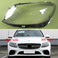 For 2019-2021 Mercedes Benz W205 C180 C200 C260L C280 C300 Headlamp Cover Transparent Lampshade Headlight Shell Plexiglass