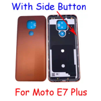 AAAA Quality For Motorola Moto E7 Plus XT2081-1 XT2081-2 Back Cover Battery Case With Side Button Housing Replacement
