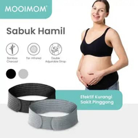 MOOIMOM Bamboo Maternity Support Belt Sabuk Penyangga Perut Ibu Hamil - Black M Black