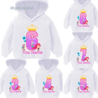 Baby Girl Baby Hoodies Boy Anime Mermaid Princess 6 Birthday Children Sweatshirts Kids Hoodie Winter Clothes For Girls-clothing