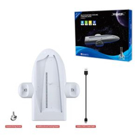 PS5slim主機多功能散熱底座風扇 PS5手柄座充充電帶RGB多彩氛圍