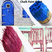 4Pcs Chalk Wax Paint Brush Furniture Set Wax Paint Brush Soft Bristles Hand-held Simple Operation Home Supply