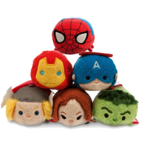 Avengers Tsum Tsum Black Widow Captain America Loki Venom Thanos Iron Man Hulk Black Panther Stuffed Plush Toys Dolls Gift Girl