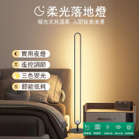 【小倉Ogula】北歐極簡RGB立式LED燈 溫馨臥室床頭燈 U型牆角落地燈 三色變光氛圍燈（腳踏開關+遙控）