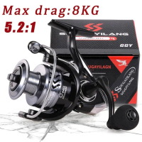 Sougayilang reel pancing 1000-6000 seri 5.2:1 Rasio kecepatan reel spinning Max Drag 8kg Cangkir ber