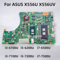 Original For ASUS X556U X556UV Laptop Motherboard With 4G CPU:i3-6100U i5-6200U i7-6500U 100% Tested OK
