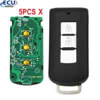 5PCS X 2 Buttons Smart Remote key Fob FSK433MHz 7952 Chip For Mitsubishi WIith small key