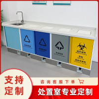 免運 可開票 醫用垃圾分類櫃不銹鋼醫療垃圾暫存櫃處置室治療櫃腳踩式類污物櫃 快速發貨