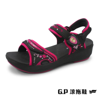【G.P】厚底雕花磁扣兩用涼拖鞋G2347W-黑桃色(SIZE:35-39 共二色)