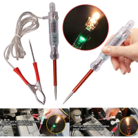 6V/12V/24V Electrical Voltage Tester Pen Probe Lamp Digital Display Electric Light Test Pen Dual-color LED Light Car Repair Tool
