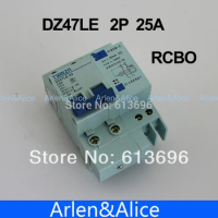 DZ47LE 2P 25A 230V~ 50HZ/60HZ Residual current Circuit breaker with over current and Leakage protection RCBO