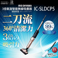日本IRIS 3倍氣旋偵測灰塵無線吸塵器 IC-SLDCP5(含環保靜電拖把一個-可收納於機器內)