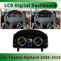 Modification Virtual Cockpit Panel For Toyota Alphard 2008-2018 Car LCD Cluster Instrument Multimedia Dashboard
