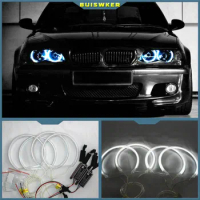 CCFL Angel Eyes Kit Warm White Halo Ring 131mm*4 For BMW E36 E38 E39 E46 (With Original Projector)