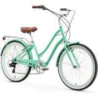 EVRYjourney Women's Hybrid Cruiser Bike, Step-Through Hybrid Bicycle, 7 Speed Bicycles, Multiple Colors