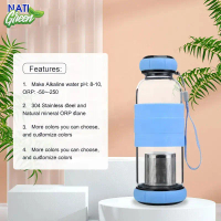 Bình Nước Tạo Kiềm Mỹ 550ML Tiện ích 8,5-10pH Chính Hãng NatiLife NK01 2024 (tặng 1 túi vải + 2 gói 