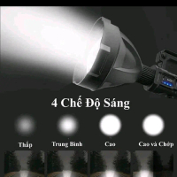 đèn pin,siêu sáng chiếu xa 1000m,chống thấm nước có chân đế, w591, dung lượng 8000mAh