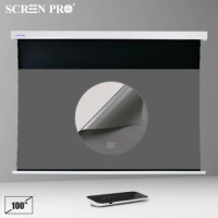 100inch Electric retractable Projection Screen 16:9 Motorized ALR Screen With Remote For Long-Throw/Short-Throw Video Projector