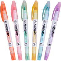 Double Ended Highlighter Marker Pen Bible Accessories Erasable Portable Note Plastic Students Books The Bookmark Markers Set