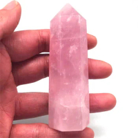 Natural Pink Crystal Rose Quartz Wand Point Healing Mineral Stone 40-80mm Magic Wand Rock Home Decor Geode Amethyst New Style