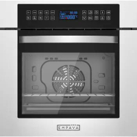 24" 10 Cooking Functions W/ Rotisserie Electric LED Digital Display Touch Control Built-in Convection Single Wall Oven EM