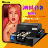 DOMSEM Cheap Prince A4 UV Flatbed Phone Case Printer A4 Size Led UV Printing Machine