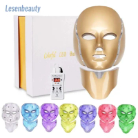 Dropshipping LED Facial Mask with Neck LED Face Light Therapy Mask Photon Rejuvenation Machine Lifting Brightening Shrink Pores