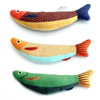【Peta】鮮魚造型貓薄荷沙盒發聲玩具*3入組(大刀魚/寵物啾啾玩具/解壓互動/狗玩具/貓玩具/耐啃咬)
