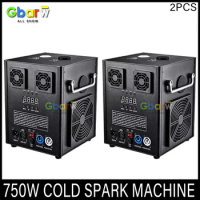 N0 Tax 2Pcs NEW 750W Cold Spark Firework Machine Ti Powder DMX 512 Remote Control Fountain Sparkular Machine For Concert Wedding