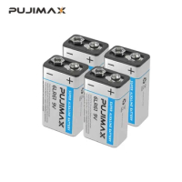 PUJIMAX Battery 6LR61 9V Alkaline Battery E22 MN1604 522 1604A Dry Batteries For Gas Stoves Water Heater Microphone