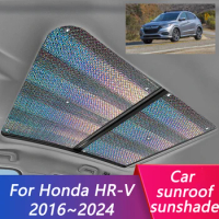 For Honda HR-V HRV HR V Vezel RV3 RU6 2016~2024 2018 2023 Sunroof Sunshade Stickers Protection Window Roof Curtains Sun Visor