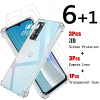 6in1 Tempered Glass Screen Protector for OnePlus Nord N20 SE Soft Silicone Shockproof Case Camera Lens for OnePlus Nord N 20 S E