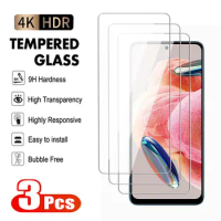 3Pcs Full Tempered Glass For Redmi 12C Screen Protector For Redmi Note 11T 11E 11SE 12T 11 12 Pro Plus Protective Glass Film