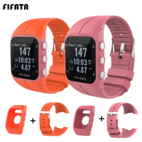 FIFATA Silicone Band Protective Case For Polar M430 M400 Sport Watch Strap Bracelet+Protector Shell Cover For Polar M400 / M430