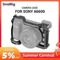 SmallRig A6600 Camera Cage for Sony A6600 With Cold Shoe Mount 1/4 Thread Holes for Microphone Flash Light DIY Options 2493