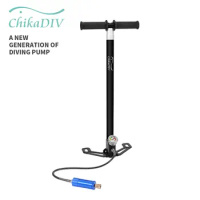 ChikaDiv Scuba Diving Accessories/ Equipment High Pressure Hand Pump 4500 Psi PCP Hand Pump PCP Air Rifle Scuba Diving Tank 0.5L