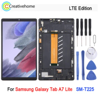 LCD Screen with Frame For Samsung Galaxy Tab A7 Lite SM-T225 LTE Edition LCD Display and Digitizer Full Assembly Spare Part