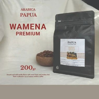 Arabica Papua Wamena Premium Kopi Bean, Bubuk 100-200gr Wamena 100g,Kopi Biji
