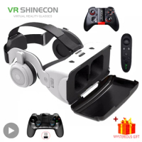 Shinecon Virtual Reality 3D VR Glasses Headset Viar Devices Helmet Lenses Goggle Smart For Smartphone Phone Cell Headphone Gogle