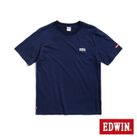 EDWIN 露營系列 背後營地BOX LOGO印花短袖T恤-男款 丈青色