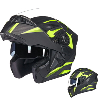 gxt摩托車電動車頭盔防霧安全帽雙鏡片揭面盔四季通用全盔902