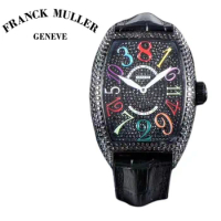 FRANCK MULLER FM2001 Crazy Hours Jumping Watch Man Automatic Mechanical Movement Watch High-end Luxury Boutique Men's Watches.