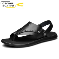 Camel Active 2022 New Genuine Leather Men Sandals Superior Quality Luxury Summer Shoes Men Fashion Sandalias Beach Shoes