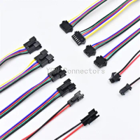 10cm2pin 3pin 4pin 5pin led connector Male/female JST SM 2 3 4 5 6Pin Plug Connector Wire cable for led strip light Lamp Driver