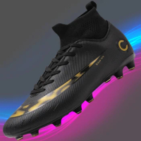 Men's football shoes TF/FG assassin 14 high top long nails youth adult outdoor sports football coach competition training shoes