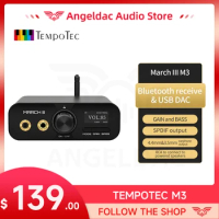 TempoTec M3 HIFI USB DAC,5.2 Bluetooth DAC,Headphone Amplifier 4.4mm,Long Transmission Distance, Bluetooth Audio Receiver, DSD
