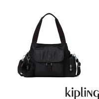Kipling 低調有型黑豹紋好收納手提兩用斜背包-FELIX L U